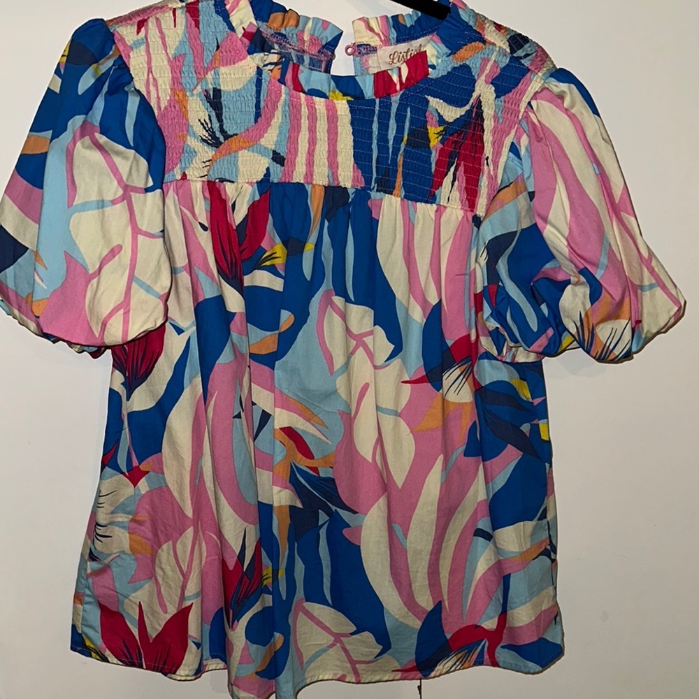 Listicle Multicolor Floral Women's Blouse - Picture 4 of 11